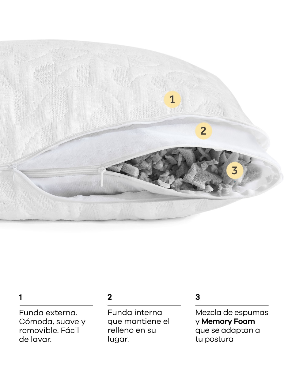 Colchón en caja Nooz Essential Low 16 cm + Almohada Responsive 2 Pack